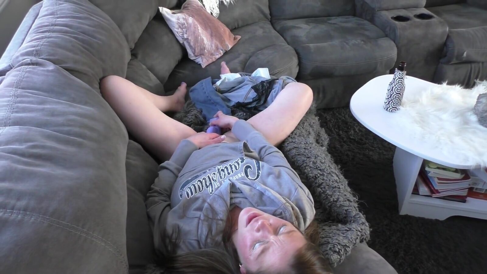Afternoon Masterbation Toys On The Sofa